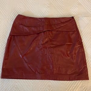 Zara Shiny Red Mini Skirt